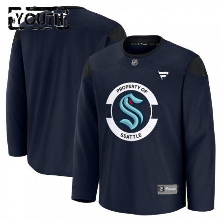 Maillot de Hockey Seattle Kraken Personnaliser Fanatics Team Practice 2024-25 Navy - Enfant